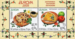 Delcampe - Serbia & Montenegro - 2005 - Europa CEPT - Gastronomy - Mint Souvenir Sheet - Servië