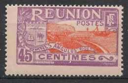 Delcampe - REUNION - 1928-30 - N°YT. 111 - Rade St Denis 45c Violet - Neuf* / MH VF - Ongebruikt