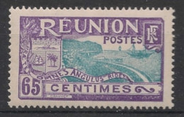 Delcampe - REUNION - 1928-30 - N°YT. 112 - Rade St Denis 65c Violet - Neuf* / MH VF - Ongebruikt