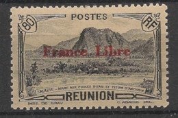 Delcampe - REUNION - 1943 - N°YT. 201 - FRANCE LIBRE 80c Noir - Neuf* / MH VF - Ongebruikt