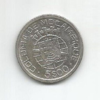 Delcampe - MOZAMBIQUE PORTUGAL 5$00 ESCUDO 1938 SILVER - Mozambique