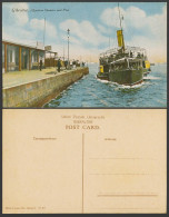 Delcampe - Gibraltar Old Postcard Algeciras Steamer And Pier Jetty Steam Ship Ferry Boat 23 - Gibraltar