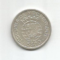 Delcampe - MOZAMBIQUE PORTUGAL 5$00 ESCUDO 1949 SILVER - Mozambique