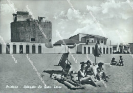 Delcampe - Bf103 Cartolina Oristano Spiaggia La Gran Torre - Oristano