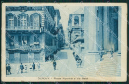 Delcampe - Genova Città Piazza Nunziata Banca Cartolina QZ5519 - Genova (Genua)