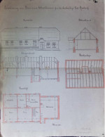 Delcampe - Schule Für Gut Kastorf B. Knorrendorf I. Mecklenburg , 1934 , Alter Plan , Architektur !! - Documents Historiques