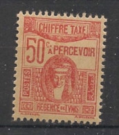 Delcampe - TUNISIE - 1923-29 - Taxe TT N°YT. 43 - Déesse Carthaginoise 50c Rose - Neuf Luxe** / MNH - Segnatasse