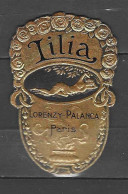 Delcampe - 1  ETIQUETTE  DE  PARFUM  Des  Années  1900    Superbe   GAUFREE - Etiketten