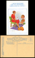 Delcampe - Donald McGill Old Postcard The Wicked Ogre Was Frustrated! Same As Our Cat 1337 - Katten