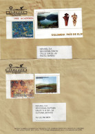 Delcampe - CA2011 - COLOMBIA - 2004 - ELDORADO LEGEND- GUATAVITA LAGOON, USED ON 3 COMMERCIAL COVER - EMS SERVICE - Colombie