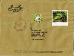 Delcampe - CA2014 - COLOMBIA - 1997/2001 - SOCCER AND PALM, USED ON COMMERCIAL COVER - - Colombie