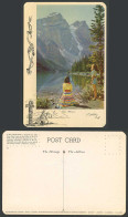 Delcampe - Canada 1953 Old Postcard Lake Moraine Valley Of The Ten Peaks Totem Tent & Women - Non Classés