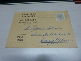 Delcampe - BC14-70 Cpa Charleroi Gilly Boul'Club Gillicien Café Fernand Pub Pils Union 1952 Jeu De Boules ? Bowling ? - Charleroi