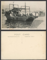 Delcampe - Hong Kong China Old Real Photo Postcard Unloading Cargo Junk Ship Boat, Harbour - China
