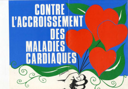 Delcampe - AFFICHE  CONTRE L ACCROISSEMENT DES MALADIES CARDIAQUES - SEMAINE DU COEUR 1973 -  ILLUSTRATION J DELACROSE - Posters