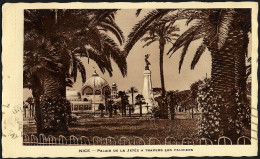 Delcampe - 1936 - FRANCE - Nice : Palais De La Jetée A Travers Les Palmiers [Jardin Albert 1er, Promenade Des Anglais] - Monuments, édifices