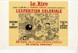 Delcampe - DUBOUT ALBERT    EXPOSITION COLONIALE  -  AFFICHE OU PLANCHE PUBLICITAIRE - Posters