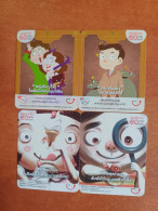 Delcampe - THAILAND - MOBILE-151 - CARTOON - HAPPY - SET OF 2 CARDS - Thaïland
