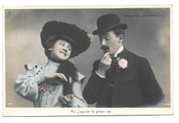 Delcampe - CPA - Couple - Ministère Du Commerce - Moi, J'apporte La Grosse Dôt - Romantique - Carte Humoristique - Carte Fantaisie - Couples