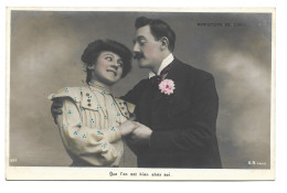 Delcampe - CPA - Couple - Ministère De L'intérieur - Que L'on Est Bien Chez Soi - Romantisme - Carte Humoristique - Carte Fantaisie - Couples