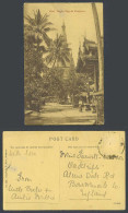 Delcampe - Burma Old Postcard Shwe Dagon Pagoda Rangoon, Burmese Temple Native Street Scene - Myanmar (Burma)