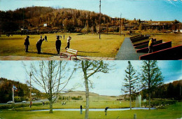 Delcampe - STE ADÈLE, QUÉBEC - PAR 3 GOLF VILLAGE GOLF - CIRCULÉE EN 1965 -  PUB. BY BUD SALMON - 2 MULTIVUES - - Autres & Non Classés