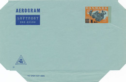 Delcampe - Danmark - 1967 - 1Kr On 90ore Aerogram - Unused - Interi Postali
