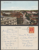 Delcampe - Ceylon KG5 9c 1931 Old Colour Postcard Town Of Colombo Street Scene TRAM Tramway - Sri Lanka (Ceylon)