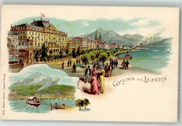 Delcampe - 6000 Luzern Lucerne Lithographie Hotel Gruß Aus - 13302163 - Luzern