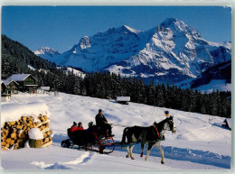 Delcampe - 3715 Adelboden BE Foto AK Winter Pferdeschlitten Grosslohner - 39489719 - Adelboden