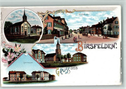 Delcampe - 4127 Birsfelden 1900 BOAKC Lithographie Kath. Kirche Protest. Kirche Sch... - 13702790 - Birsfelden