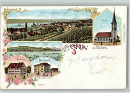 Delcampe - 8712 Stäfa 1898 BOAKC Lithographie Kirche Pfarrhaus Neues Schulhaus - 13702386 - Stäfa