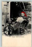 Delcampe - 1874 Champéry - Spinnrad Spinnerin - 39699658 - Champéry