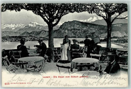 Delcampe - 6000 Luzern Lucerne 1904 - Die Alpen Vom Gasthaus Gütsch Gesehen - 10597177 - Luzern