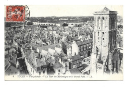 Delcampe - CPA - Tours - Vue Générale - La Tour De Charlemagne Et Le Grand Pont - Année 1909 - Tours