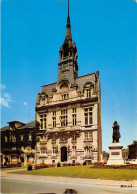 Delcampe - DEPT 80 -CPSM - HAM (SOMME) HOTEL DE VILLE - CIRCULEE - TRACE DE PLIURE - Ham