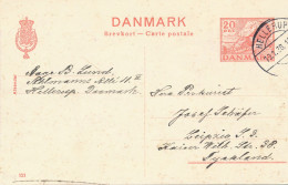 Delcampe - Danmark - 1938 - 20ore Postcard From Hellerup To Leipzig - Interi Postali