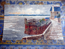 Delcampe - AQUARELLE ANCIENNE LE MONT SAINT MICHEL A Confirmer   Format 14 Par 23 Cms - Aquarel