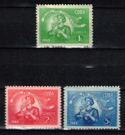 Delcampe - Cuba 1948. Yvert 313A-C ** MNH. - Neufs
