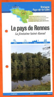 Delcampe - 35 Ille Et Vilaine LE PAYS DE RENNES FONTAINE SAINT RAOUL  Bretagne Fiche Dépliante Randonnées Balades - Géographie