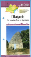 Delcampe - 30 Gard UZEGEOIS Gorges De L'Alzon Et Capitelles  Languedoc Roussillon Fiche Dépliante Randonnées Et Balades - Géographie