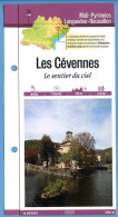 Delcampe - 30 Gard LES CEVENNES Le Sentier Du Ciel  Languedoc Roussillon Fiche Dépliante Randonnées Balades - Géographie