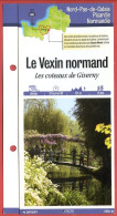 Delcampe - 27 Eure LE VEXIN NORMAND Coteaux De Giverny  Normandie Fiche Dépliante Randonnées Balades - Géographie