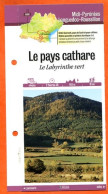 Delcampe - 11 Aude LE PAYS CATHARE LE LABYRINTHE VERT Languedoc Roussillon Fiche Dépliante Randonnées Balades - Géographie