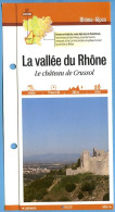Delcampe - 07 Ardèche LA VALLEE DU RHONE Chateau De Crussol Rhone Alpes Fiche Dépliante  Randonnées Balades - Géographie