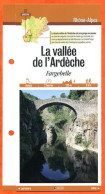 Delcampe - 07 Ardèche LA VALLEE DE ARDECHE FARGEBELLE  Rhone Alpes Fiche Dépliante  Randonnées Balades - Géographie