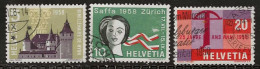 Delcampe - Switzerland - Scott 365-367 - Gebraucht