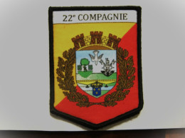 Delcampe - ECUSSON POMPIER BSPP LES SAPEURS POMPIERS DE PARIS 22° COMPAGNIE SUR SCRATCH 70MM X 90MM - Pompiers