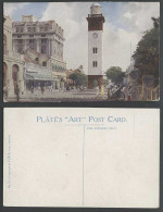 Delcampe - Ceylon Old Postcard Queen Street Queen's House Entrance Fort Colombo, Lighthouse - Sri Lanka (Ceylon)