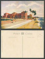Delcampe - Ceylon Old Colour Postcard THE GALLE FACE HOTEL Colombo Palm Trees Beach Seaside - Sri Lanka (Ceylon)
